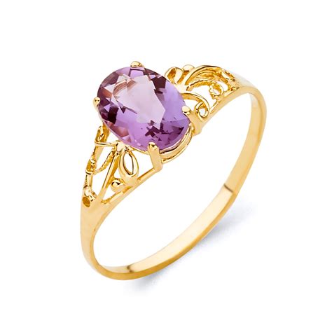 10k gold amethyst ring|More.